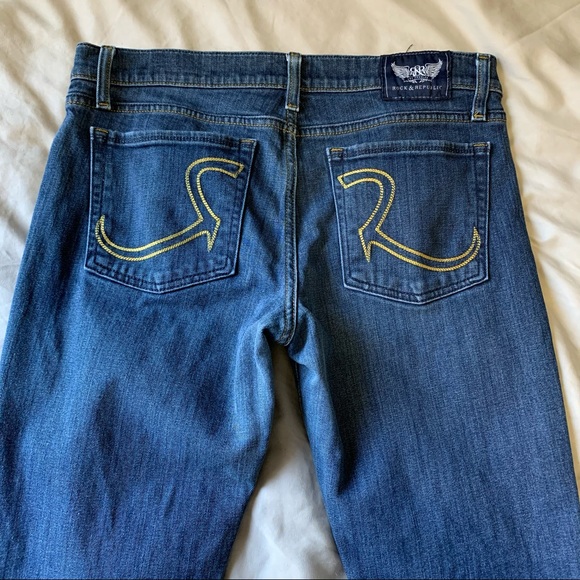 Rock And Republic Jeans Y2K 30 Kasandra Blue Womens Bootcut Medium Wash - Picture 5 of 9